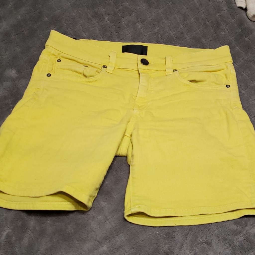 Vince Yellow Jean Shorts